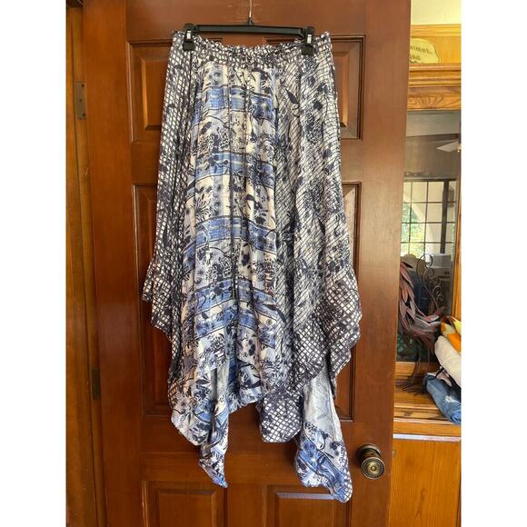 Anthropologie pilcro Linen blend asymmetrical maxi skirt small - Picture 3 of 8